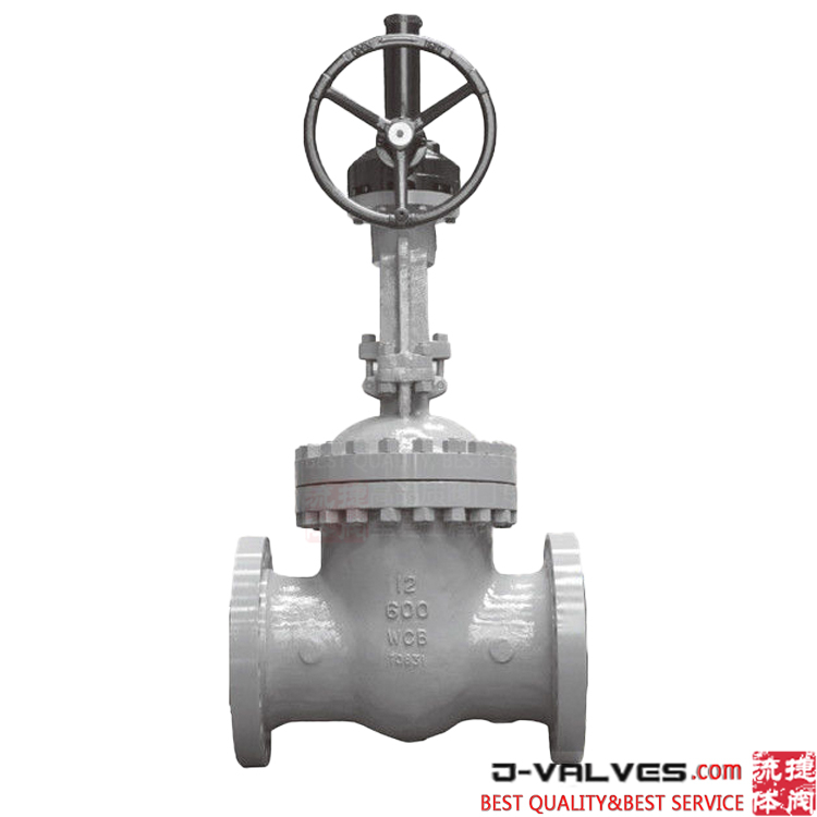 API600 12 pulgadas 600 lb de acero al carbono Válvula de compuerta con brida con operación de engranaje