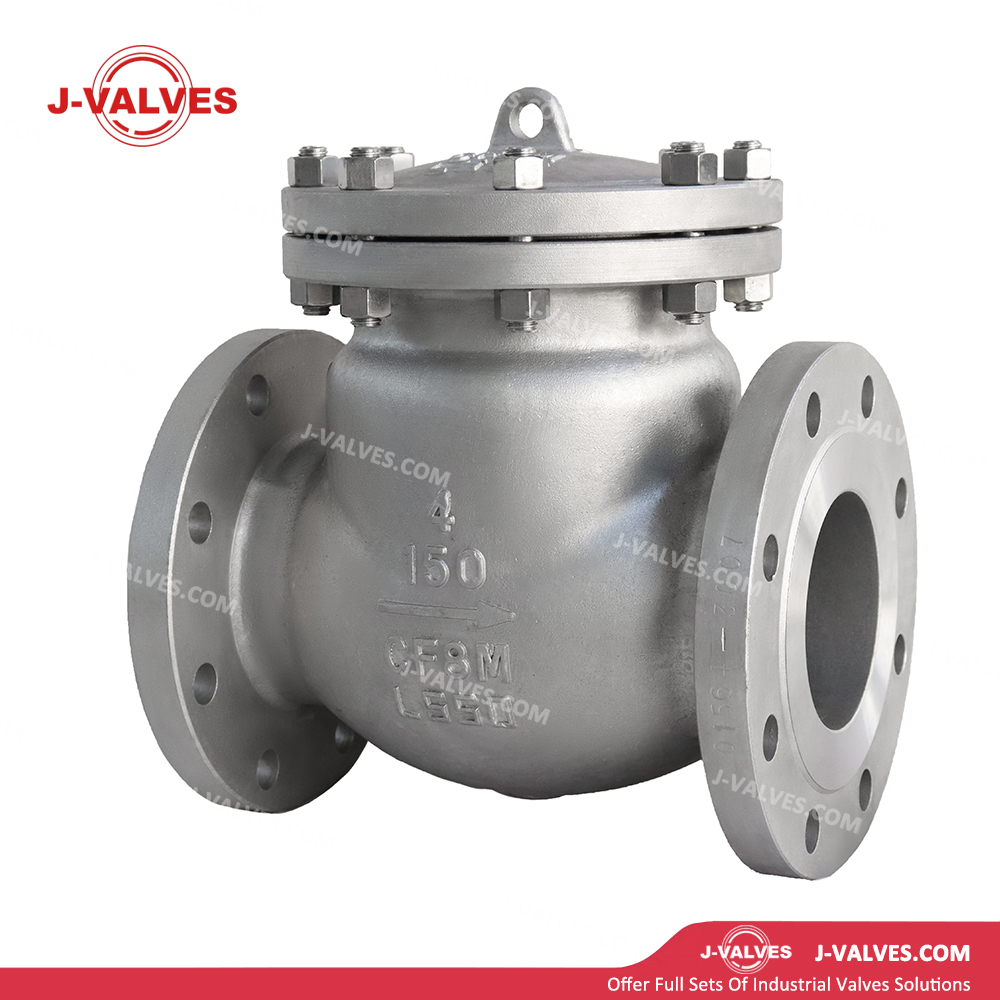 Producto de válvula industrial de calidad Hecho en China J-Válvulas 150 lb 4 '' Acero inoxidable CF8M BLANGE END RF Válvula de retención de swing
