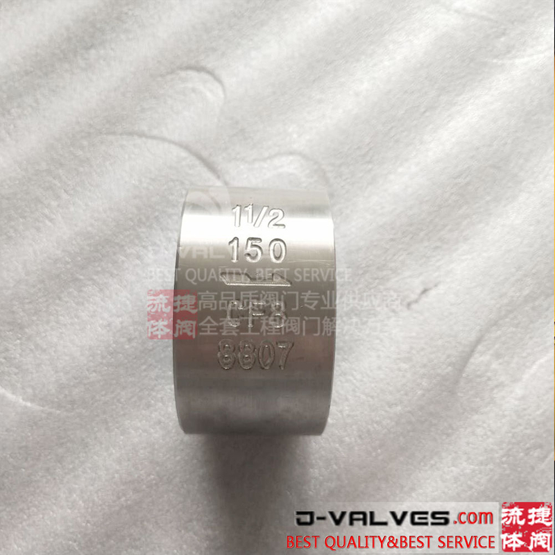 API 150 lb CF8 Acero inoxidable de 11/2 pulgadas Válvula de retención de tipo de elevación