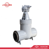 Válvulas J hechas en China 16 pulgadas 1500 lb BW Cabon de alta presión Acero WCB Caja de cambios Operación Válvula de compuerta de sellado