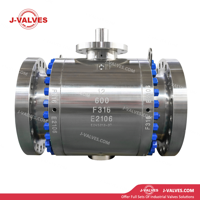 J-Válvulas China 600 lb 12 ′ ′ Acero inoxidable F316/F304 Válvula de bola de brida de 3pc montada en el mierda