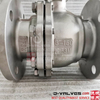 Válvula de bola de brida de acero inoxidable de 2 piezas con almohadilla de montaje ISO5211