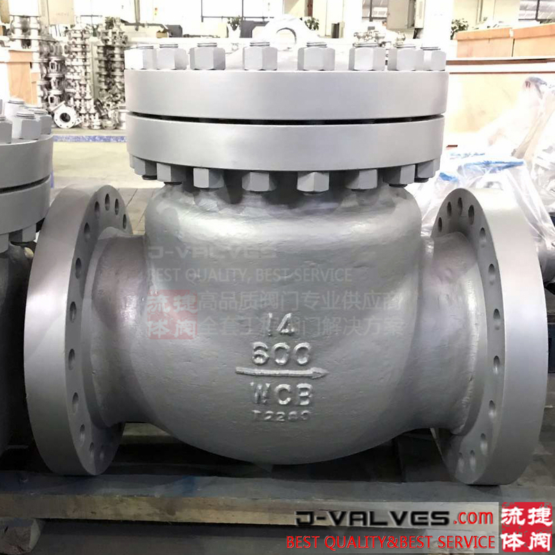 API 6D acero fundido WCB 16 pulgadas 150 lb anillo de anillo válvula de retención de swing