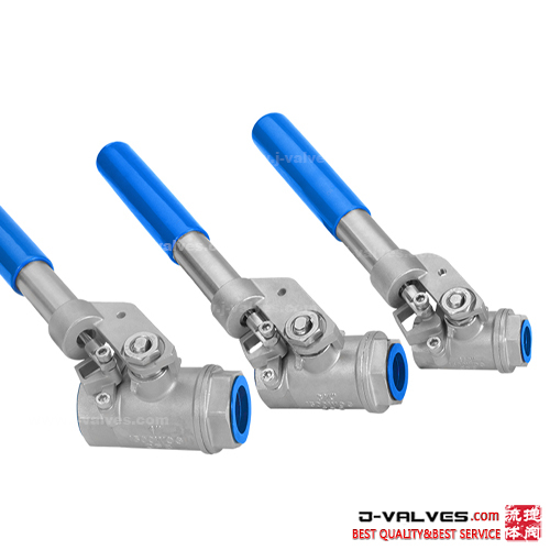 2PC 1500PSI Spring Automatic Return de palanca de retorno de acero inoxidable Válvula de hilo hembra