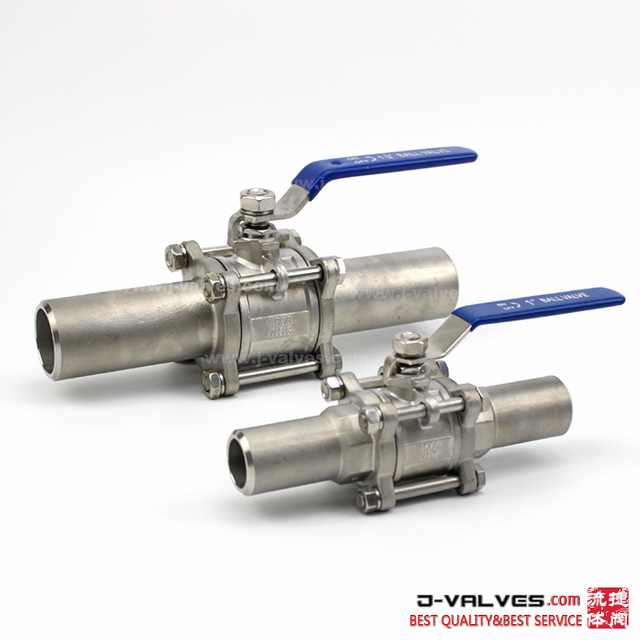 Válvula de bola de soldadura extendida de acero inoxidable CF8M en alta calidad en alta calidad