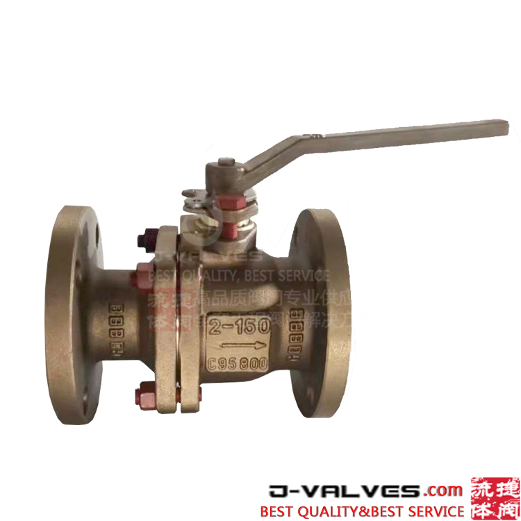 Aluminio Bronce C95800 Diseño seguro de dispositivo anti estático Válvula de bola con brida completa
