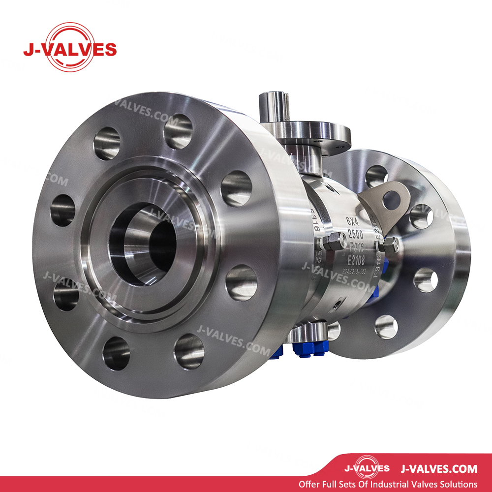 Válvulas J hechas en China 6 × 4 ′ ′ 2500LB F316/F304/LF2 RB Válvula de bola con brida montada con muescas