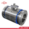 J-Válvulas China 600 lb 12 ′ ′ Acero inoxidable F316/F304 Válvula de bola de brida de 3pc montada en el mierda