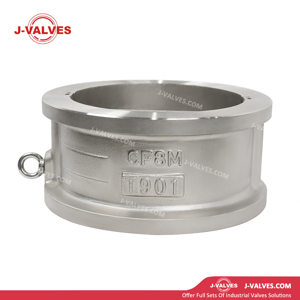 Producto de válvula industrial de calidad hecho en China J-Valvas J-Válvulas de acero inoxidable CF8M Tipo de oblea de alta presión Válvula de retención de doble placa doble