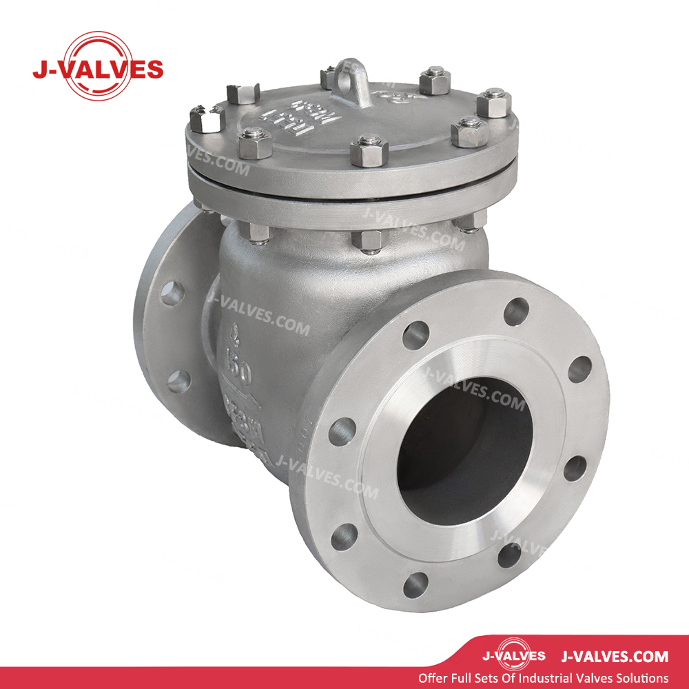 Producto de válvula industrial de calidad Hecho en China J-Válvulas 150 lb 4 '' Acero inoxidable CF8M BLANGE END RF Válvula de retención de swing