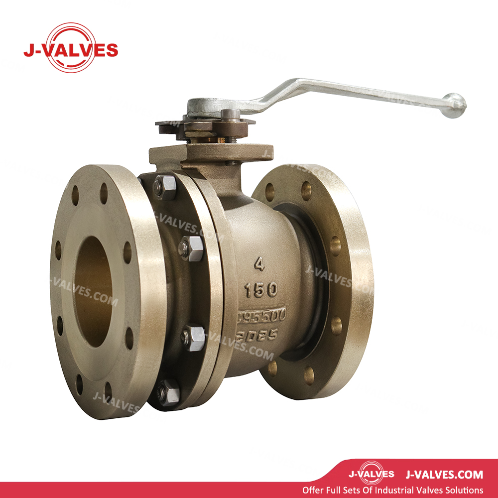 Producto de válvula industrial de calidad Hecho en China J-Valvas J-Níquel de aluminio Bronce C95500 2PC 4 '' Válvula de bola flotante con bridas