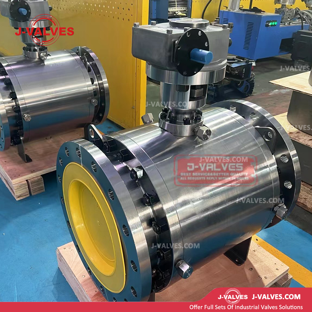 Válvulas industriales de alto rendimiento J-Válvulas F Forged/Acero inoxidable Equipo de gusano/Actuador neumático/Actuador eléctrico Fuego seguro 3 piezas Válvulas de bola montada de mierda Monnion