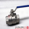 Válvula de bola de hilo de acero inoxidable BSP NPT PT 2PC