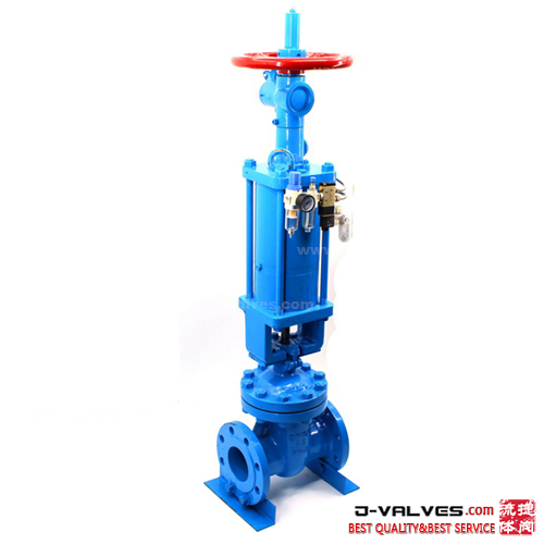 API 4 pulgadas 150 lb de acero carbono WCB Válvula de compuerta neumática de brida