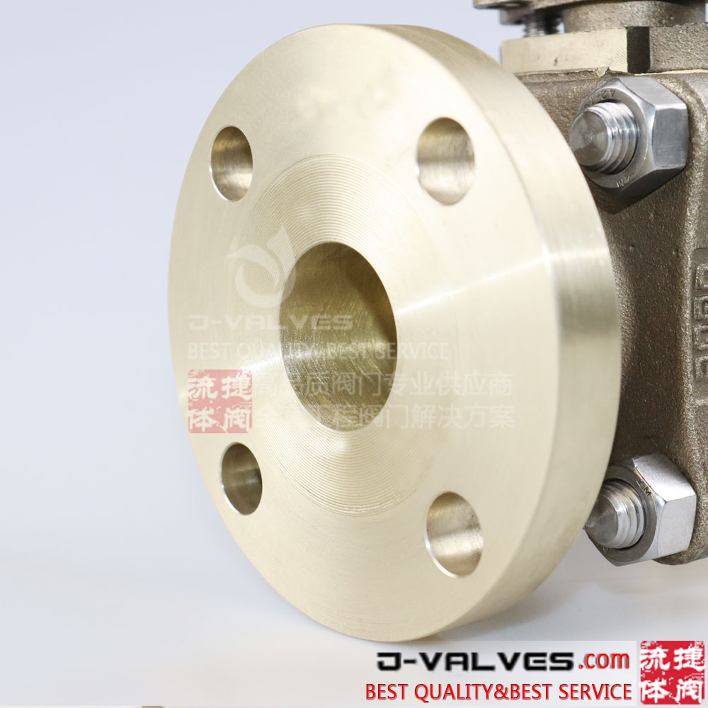 API 6D Níquel de aluminio Bronce Válvula de bola con bronce con operación de mango