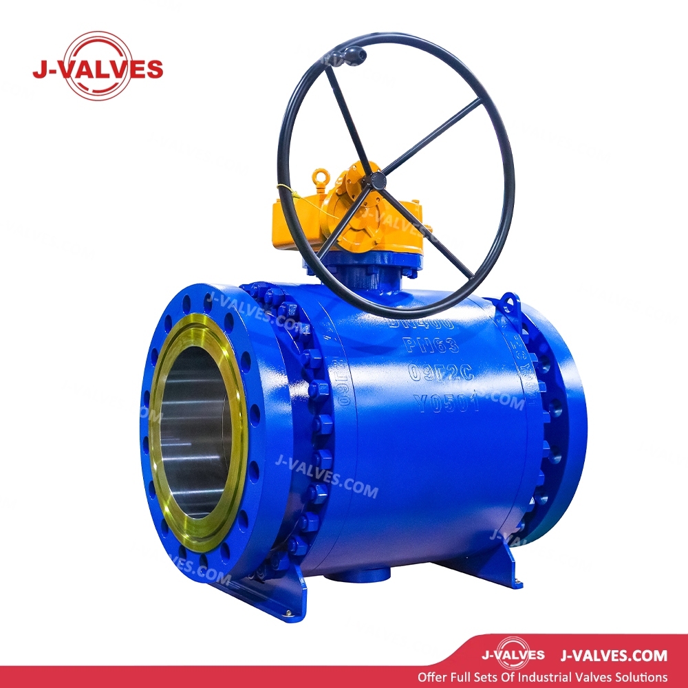 V&aacute;vula de bola montada mu&ntilde;&oacute;n de acero poco aleado DN400 PN63
