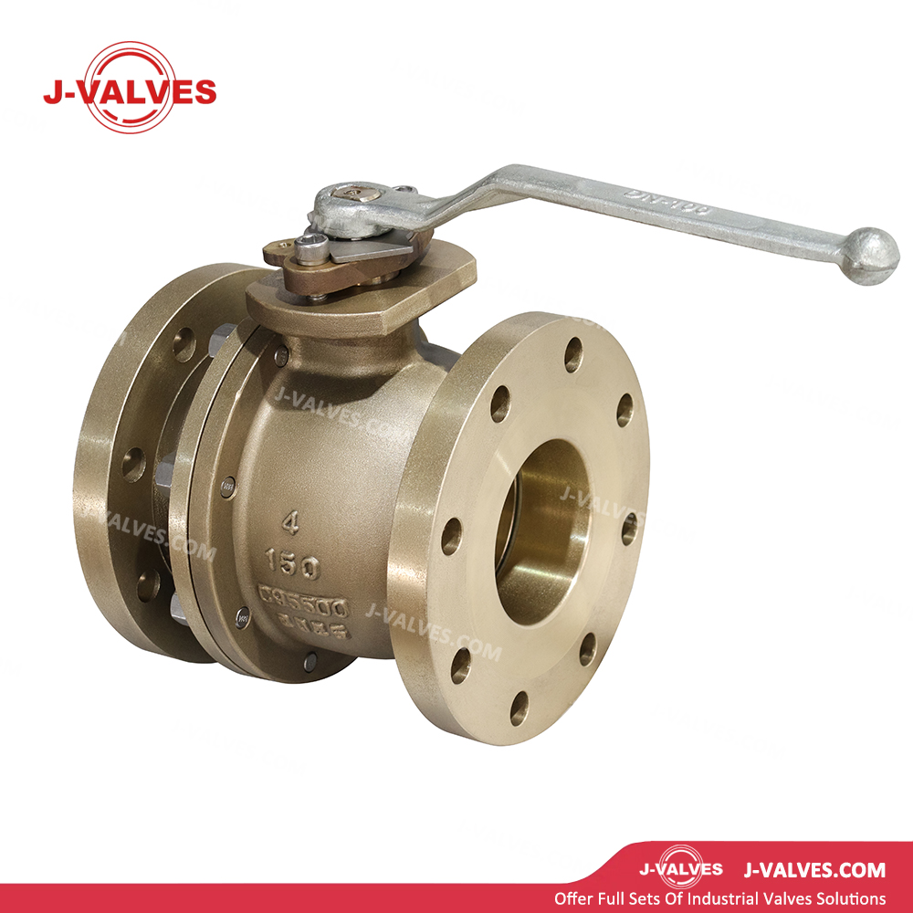 Bronce C95500 2PC 4'' V&aacute;lvula de bola flotante con bridas 