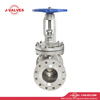 J-Válvulas China ASME/DIN/JIS 304/316 Wedge flexible 300 lb Válvula de puerta inoxidable de acero inoxidable con tornillo ascendente con equipo de bisel de rueda a mano