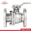 J-Válvulas China de acero inoxidable CF8/CF8M 2 PC END PORTO COMPLETO ANSI con brida de válvula de bola de almohadilla de montaje
