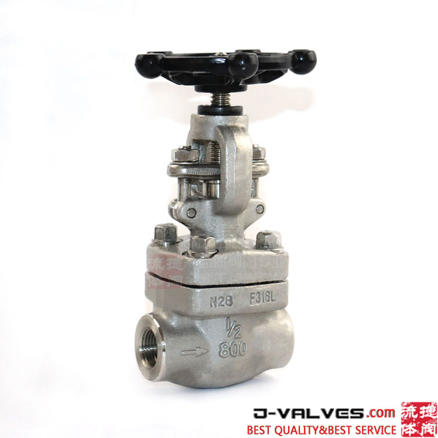 1/2 pulgada 800 lb de acero inoxidable F316L Válvula de compuerta NPT roscada