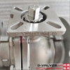 Válvula de bola de brida de acero inoxidable de 2 piezas con almohadilla de montaje ISO5211