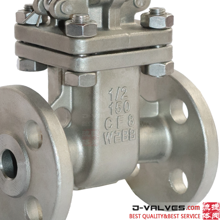 Válvula de compuerta con brida de 0,5 pulgadas de acero inoxidable 