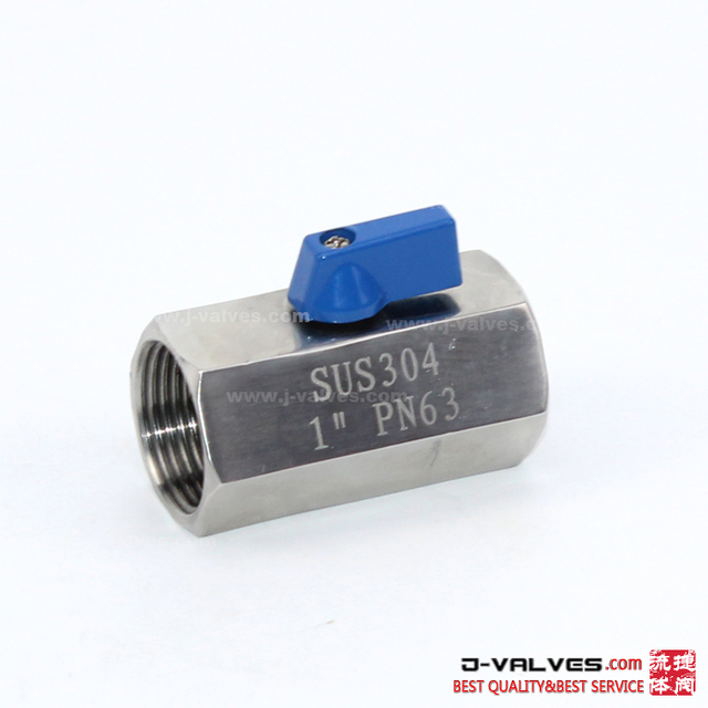 1pc mini acero inoxidable npt bsp bspt válvula de bola de hilo femenino 