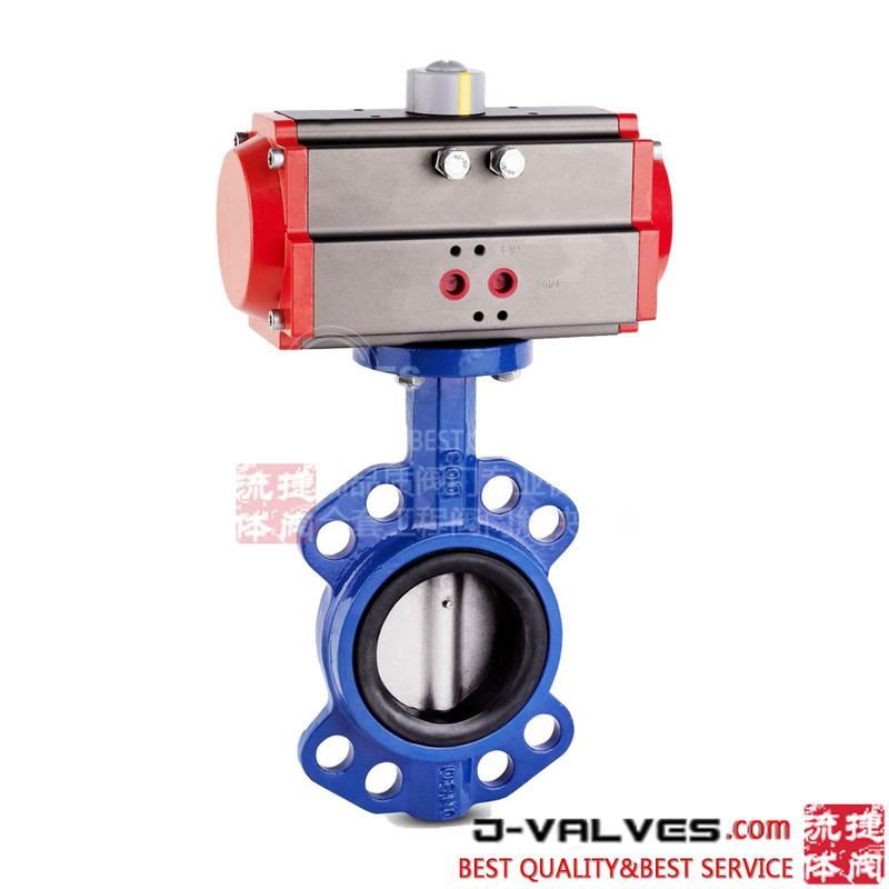 Acero fundido WCB Válvula de mariposa de carpeta de oblea industrial con electricidad